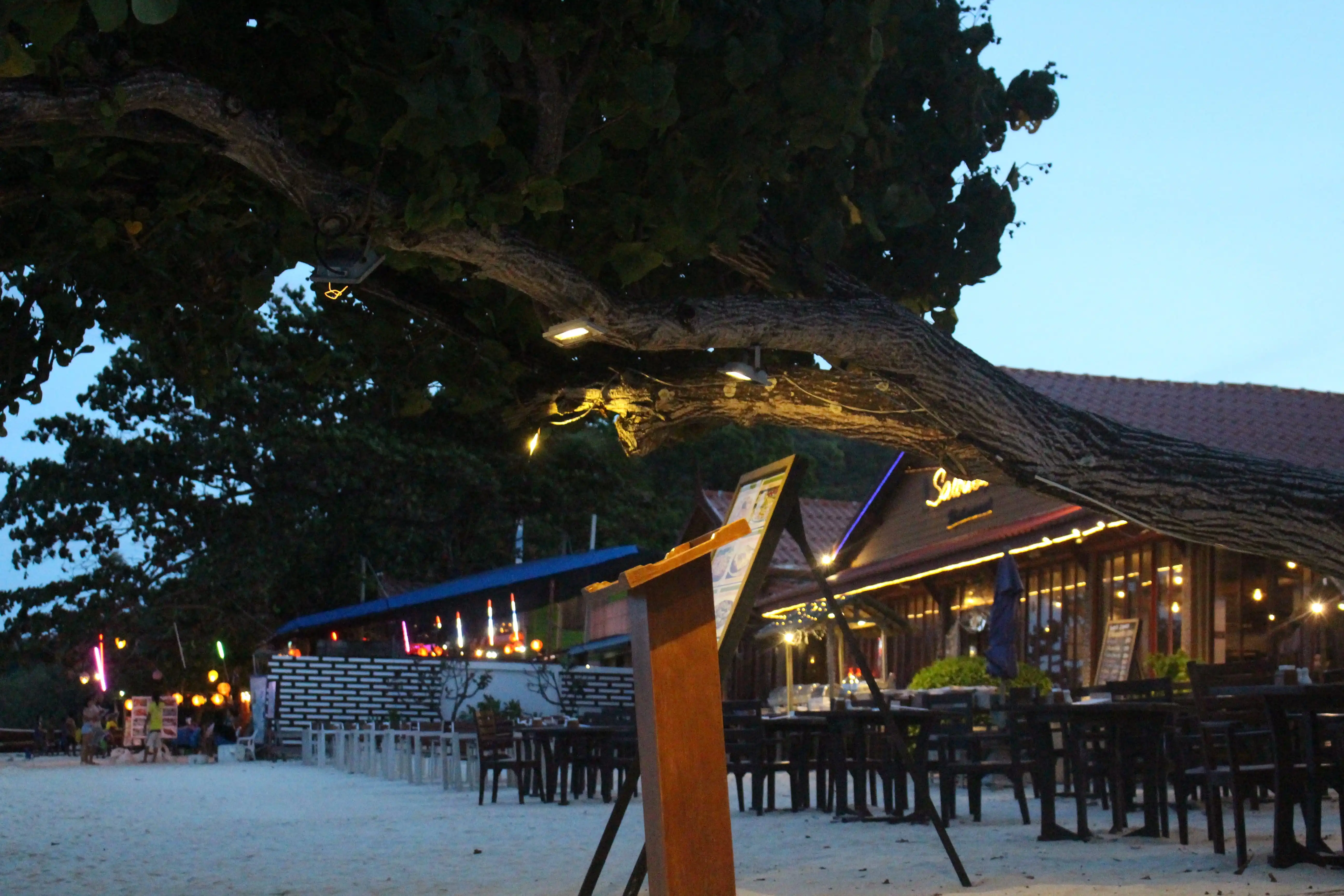 Beach side restaurant
